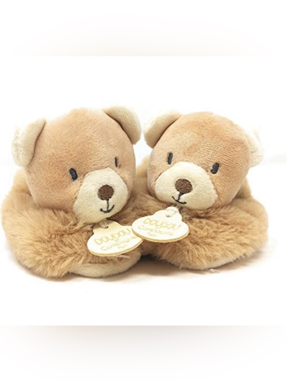 NWT TEDDY BEAR Baby Bootie Slippers Baby 0-6 months Doudou Et Compagnie Paris